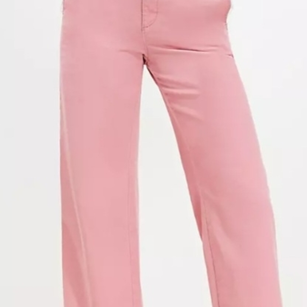 LOFT Pink  Wide-Leg Women's Pants - Monroe Slim